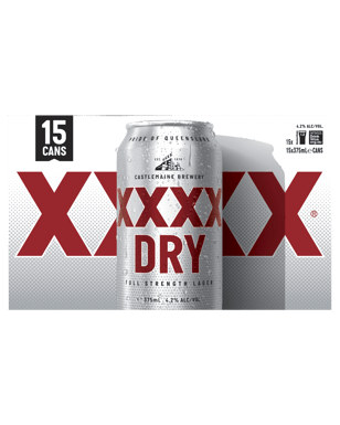 Xxxx Dry Can Carton 375ml  15 Pack