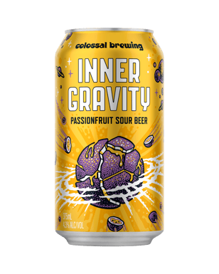 Colossal Brewing Inner Gravity Passionfruit Sour Beer Cans 375ml  Can