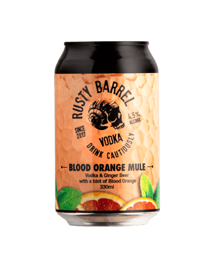 Rusty Barrel Spirits Blood Orange Vodka Mule Cans 330ml  Can