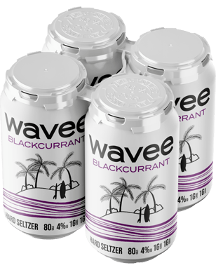 Wavee Hard Seltzer Blackcurrant 330ml  Can
