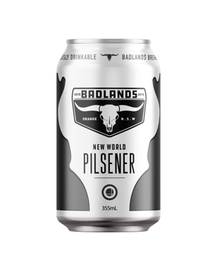 Badlands Brewery New World Pilsner Cans 355ml  Can
