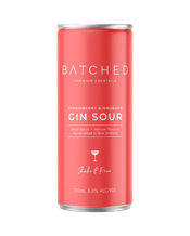 Batched Cocktails Strawberry & Rhubarb Gin Sour Can 230ml  Can