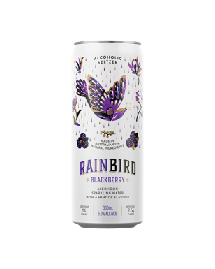 Rainbird Blackberry Seltzer Cans 330ml  Can