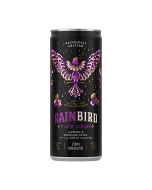 Rainbird Black Cherry Seltzer Cans 250ml  Can
