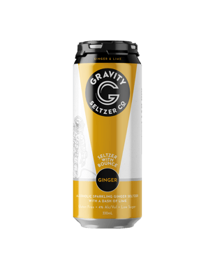 Gravity Seltzer Co. Ginger & Lime Alcoholic Seltzer Cans 330ml  Can