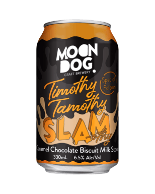 Moon Dog Timothy Tamothy Slamothy Caramel Chocolate Biscuit  Can
