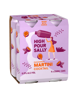 High Pour Sally Passionfruit Martini Can 250ml  Can