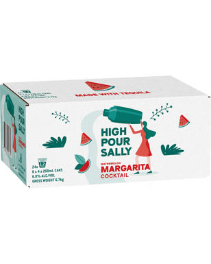 High Pour Sally Watermelon Margarita Can 250ml  Can