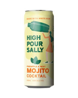 High Pour Sally Mojito Pineapple And Mint Can 250ml  Can