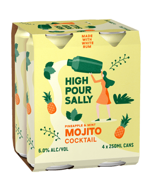 High Pour Sally Mojito Pineapple And Mint Can 250ml  Can