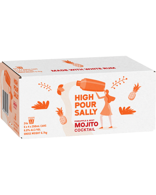High Pour Sally Mojito Pineapple And Mint Can 250ml  Can