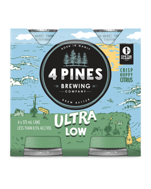 4 Pines Ultra Low Cans 375ml  Can