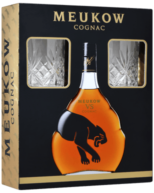 Meukow Cognac Glass Pack  Bottle