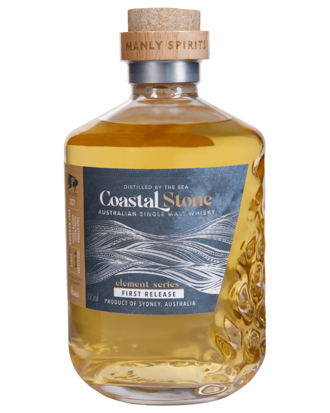 Manly Spirits Coastal Stone Bourbon Cask Single Malt Whisky 500mL