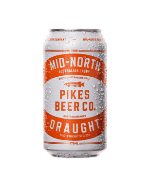 Pikes Beer Company Mid North Draught Cans 375ml  Can