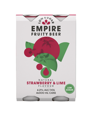 Empire Fruity Beer Strawberry & Lime Can 300ml  Can