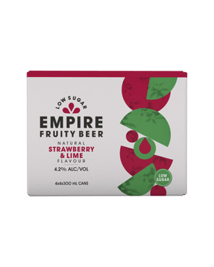 Empire Fruity Beer Strawberry & Lime Can 300ml  Can