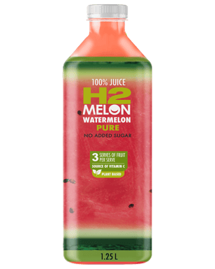 H2 Juice Melon Watermelon Juice 1.25l  Bottle