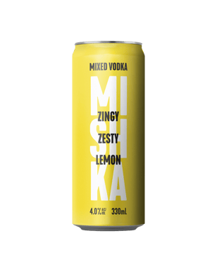 Mishka Mixed Vodka Lemon Zingy Cans 330ml  Can