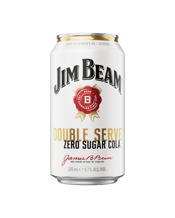 Jim Beam Double Serve Zero Sugar Cola 375ml  Can