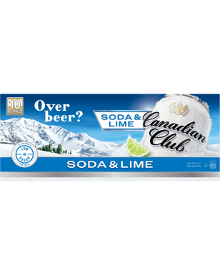 Canadian Club Soda & Lime 10 Pack Cans 375ml  Bottle