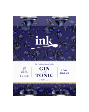 Ink Gin And Tonic 250ml  Can
