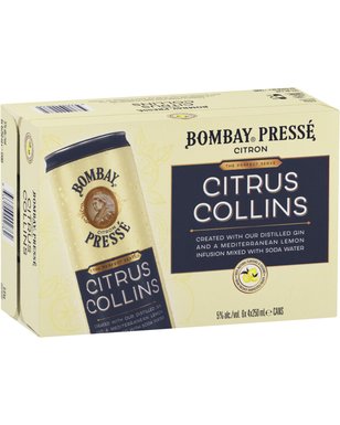 Bombay Sapphire Citrus Collins Rtd 250ml  Can