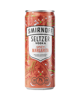 Smirnoff Seltzer Spicy Margarita 250ml  Can