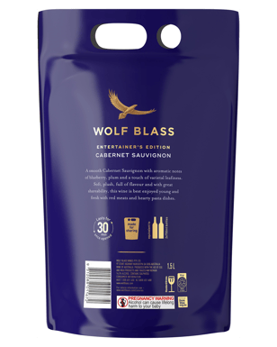 Wolf Blass Cabernet Sauvignon 1.5l Bagnum  Pack