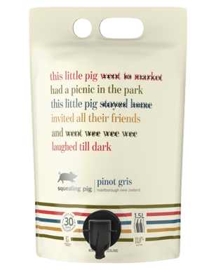 Squealing Pig Pinot Gris Bagnum 1.5l  Each