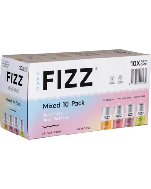 Hard Fizz Hard Seltzer Mixed Pack Cans 10x330ml  Each