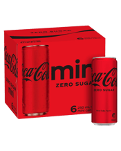 Coca-cola Zero Sugar Soft Drink Multipack Mini Cans 6x250ml  Can
