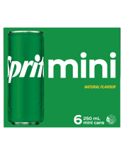 Sprite Lemonade Soft Drink Multipack Mini Cans 6x250ml  Can