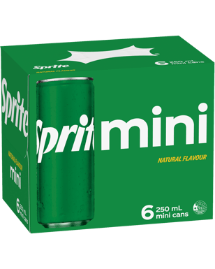 Sprite Lemonade Soft Drink Multipack Mini Cans 6x250ml  Can