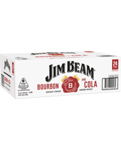 Jim Beam White Label Bourbon & Cola Cans 375ml  24 Case