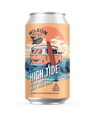 High Tide Willson Brewing Co Peach & Hemp Seed Gose 375ml  Can