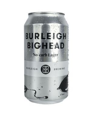 Burleigh Brewing Co. Bighead No Carb Lager Cans 375ml  Each