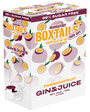 Mandatory Spirit Co Boxtails Passionfruit Gin & Juice 2l  Each