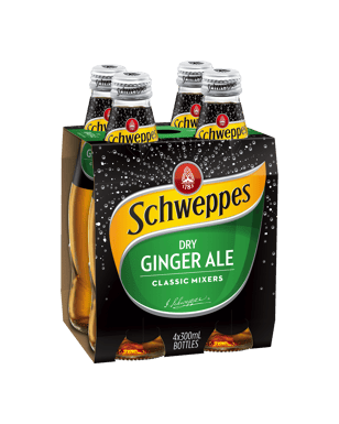 Schweppes Dry Ginger Ale 300ml  4 Pack