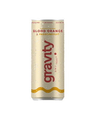 Gravity Seltzer Co. Blood Orange & Passionfruit Seltzer Cans 330ml  Can