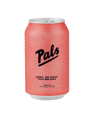 Pals Vodka Peach Yuzu & Soda Cans 330ml  Can