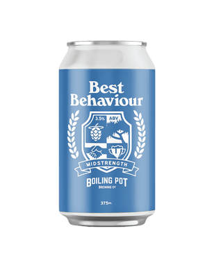 Boiling Pot Brewing Co. Best Behaviour Mid Strength Cans 375ml  Can