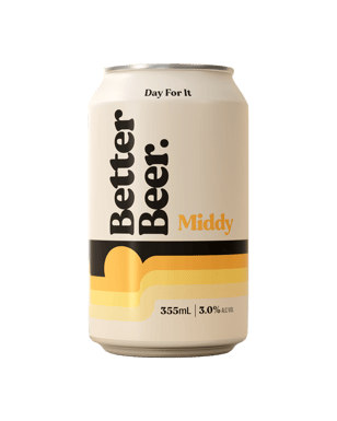 Better Beer Middy Lager 3.0% Can 355ml  Can