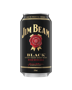 Jim Beam Black Label & Cola Cans 375ml  Can