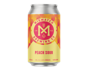 Mismatch Brewing Co Peach Sour Cans 375ml  Can