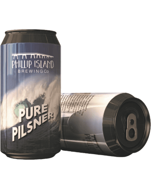 Phillip Island Brewing Co Pure Pilsner Cans 375ml  Can