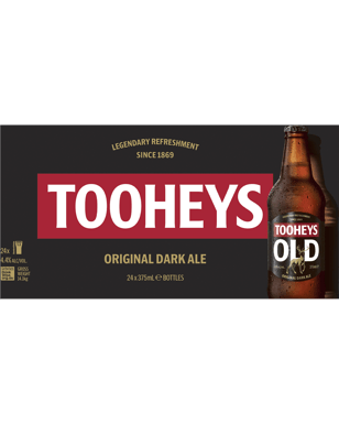 Tooheys Old Dark Ale Bottles 375ml  24 Case