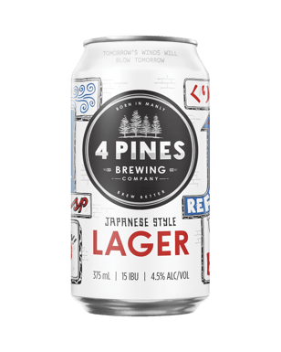 4 Pines Japanese Lager Cans 375ml  Can
