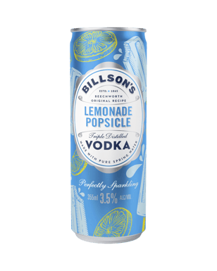Billson's Vodka With Lemonade Popsicle Cans 355ml  Can