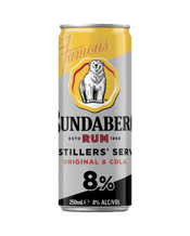 Bundaberg Distillers' Serve Rum And Cola 8% Cans 250ml  Can